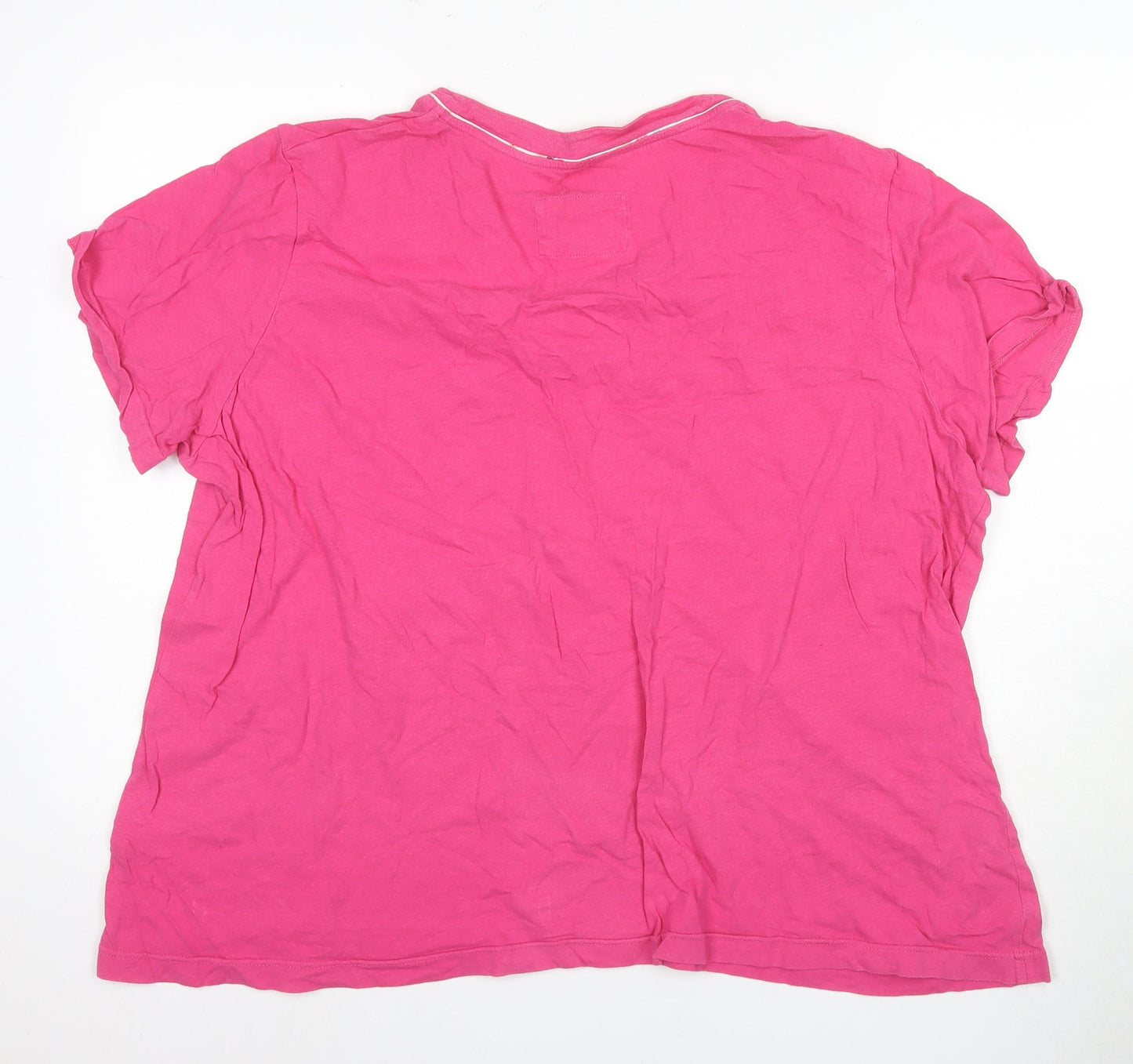 Damart Women's Pink 2XL V-Neck T-Shirt