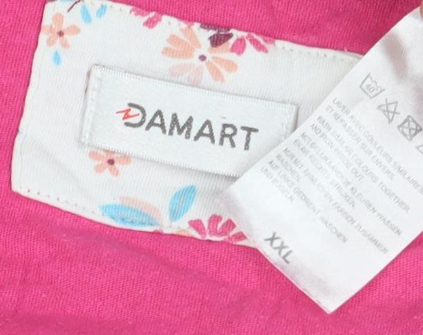 Damart Women's Pink 2XL V-Neck T-Shirt