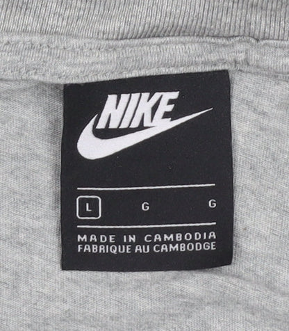 Nike Men's Grey Short Sleeve Crew Neck T-Shirt L