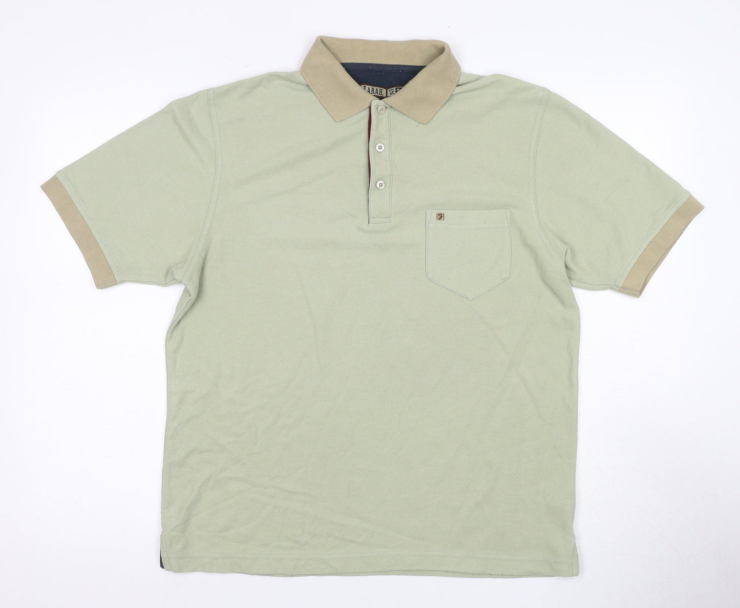 Farah Men's Beige Polo Shirt - Size M, Casual Classic