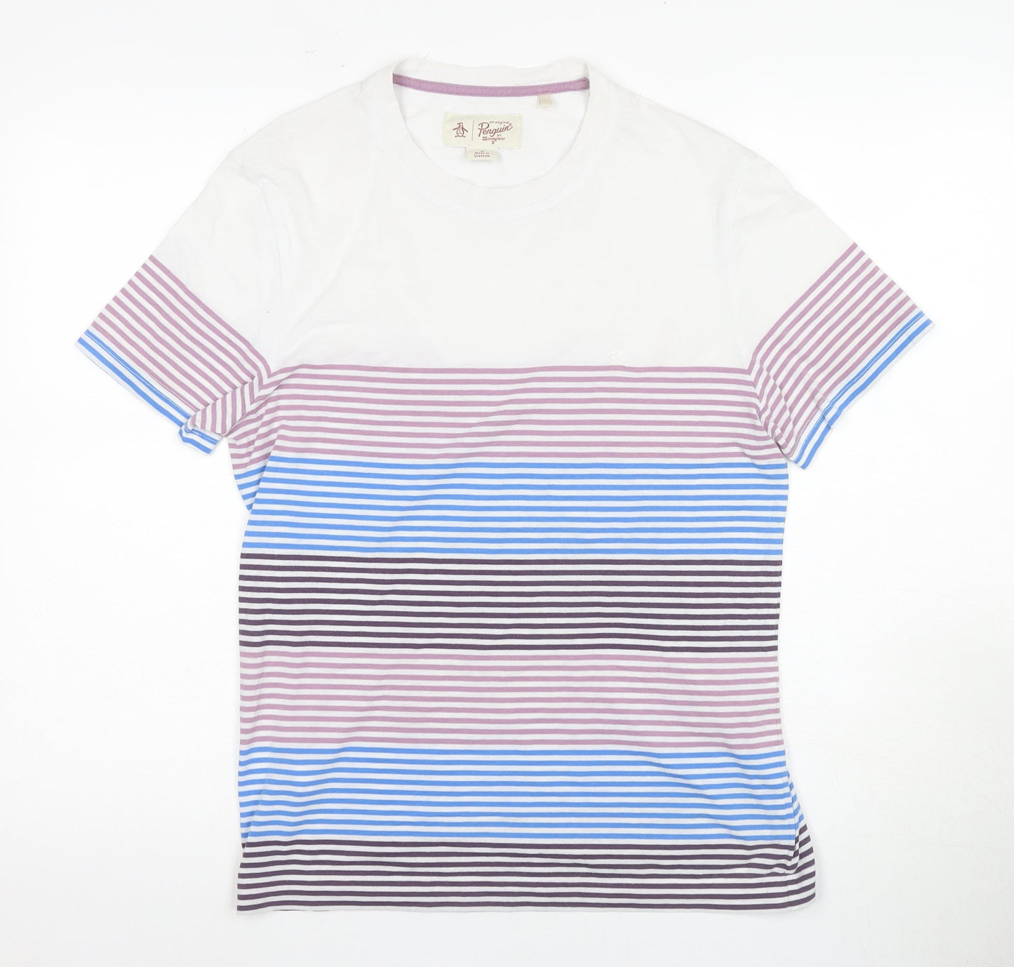 Penguin Men's Multicoloured Striped M T-Shirt