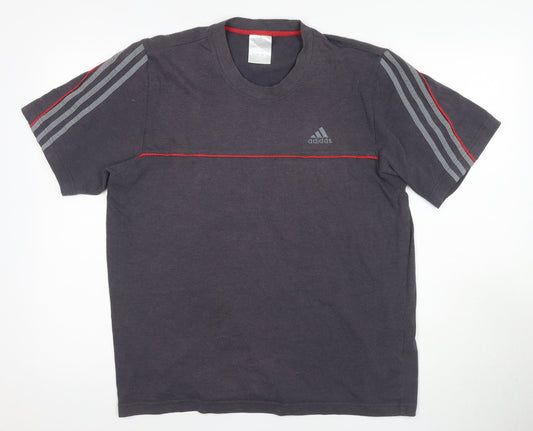 Adidas Men's Grey Sports T-Shirt L Regular Fit