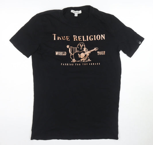 True Religion Men's Black Music Tee, Size S