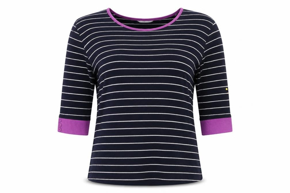 Womens UK Size L Isle Black Jersey T-Shirt