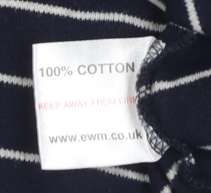 Isle Women's Black Striped 3/4 Sleeve Jersey T-Shirt