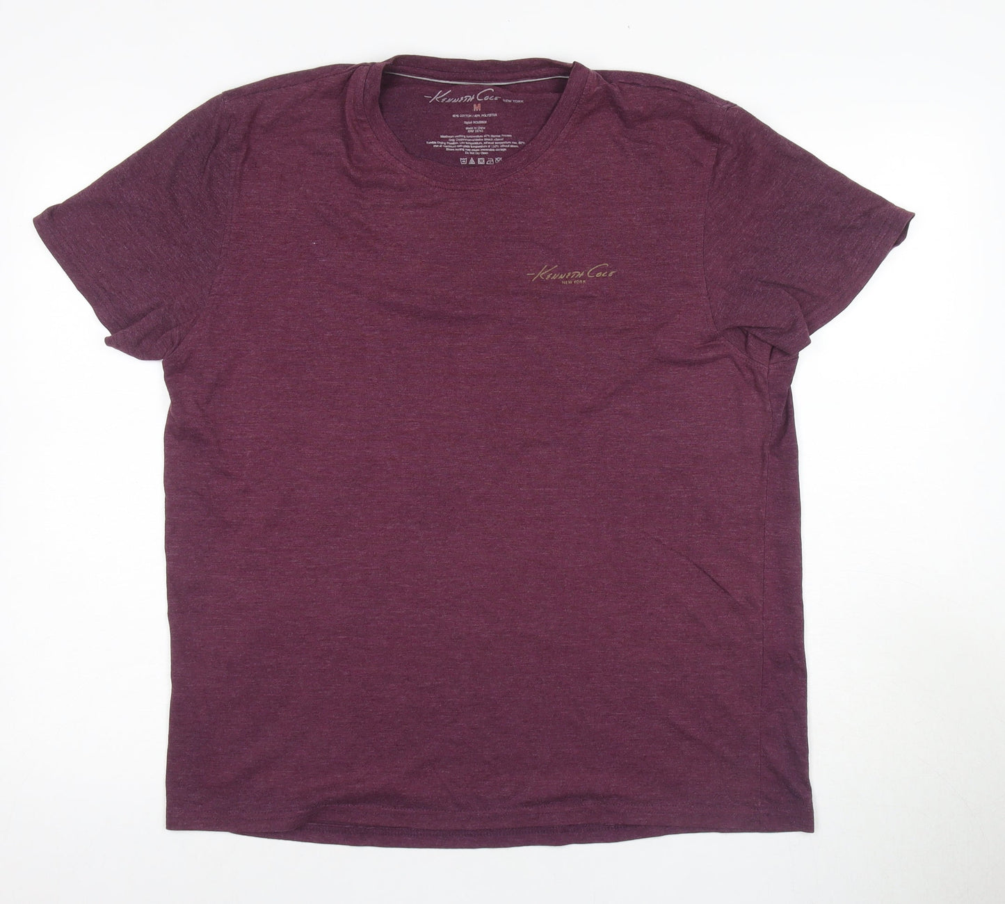 Kenneth Cole Men's Purple M Crew Neck T-Shirt