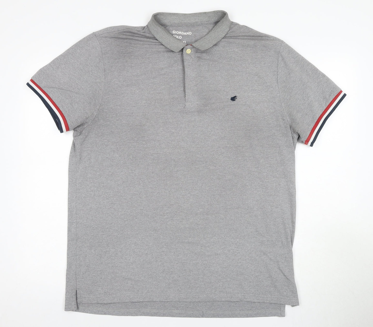 Giordano Men’s Grey 2XL Short Sleeve Polo Shirt