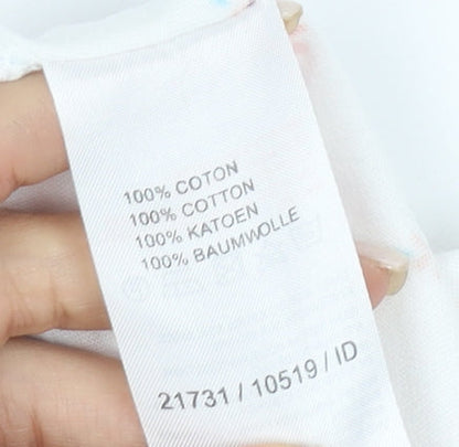 Damart Floral Cotton T-Shirt Women, Multicoloured 2XL Casual