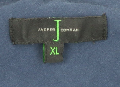 Jasper Conran Men's Blue V-Neck T-Shirt XL