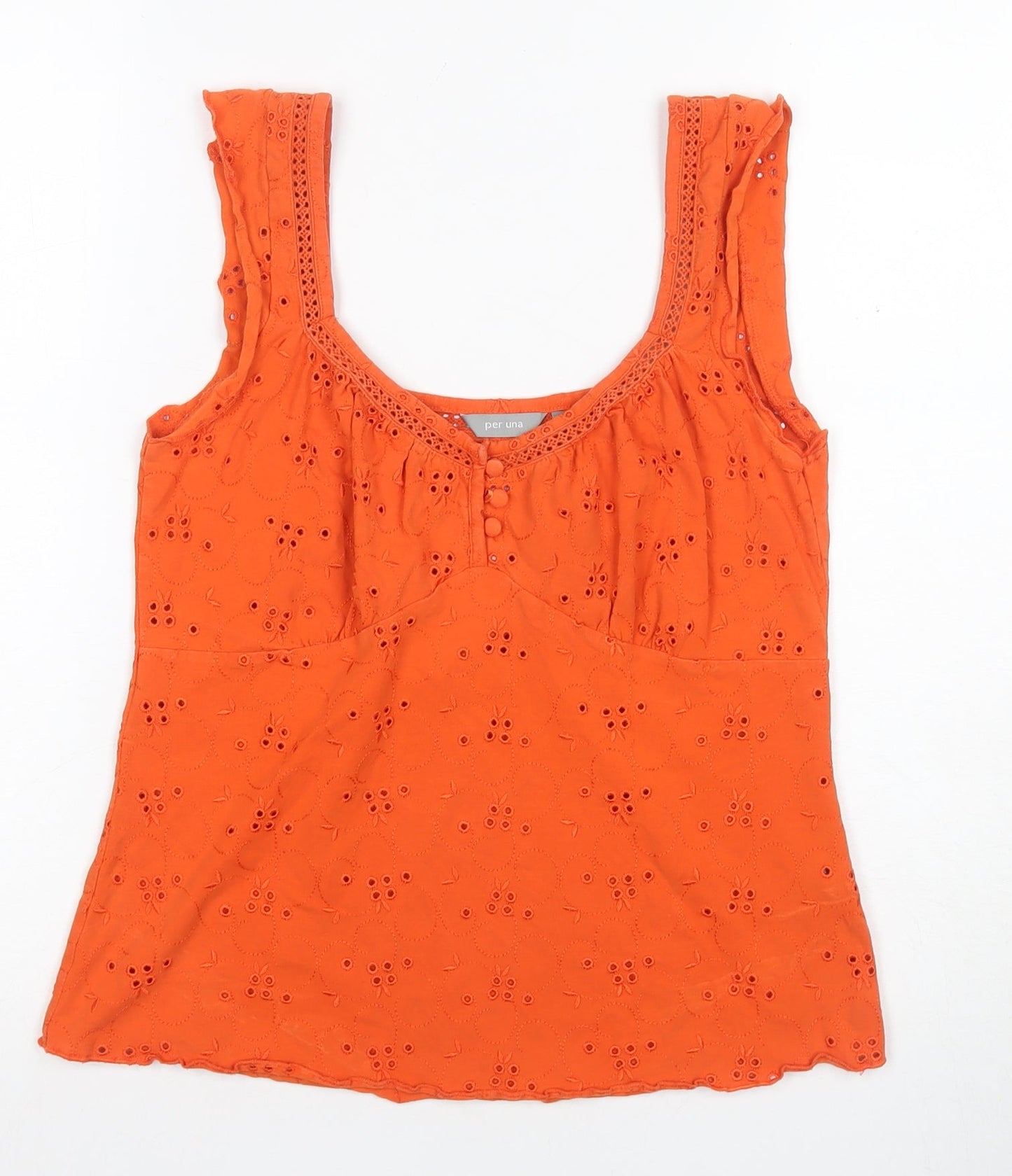 Womens UK Size 12 Marks and Spencer Orange  Tank