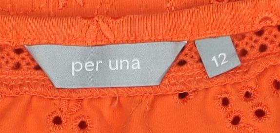 Womens UK Size 12 Marks and Spencer Orange  Tank
