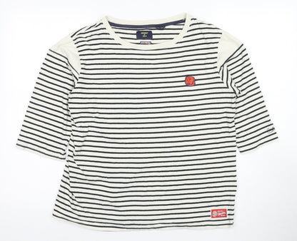 Womens UK Size 12 Superdry White Basic T-Shirt