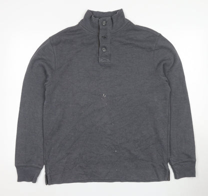 Mens UK Size L Gap Grey Henley Sweatshirt