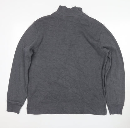 Mens UK Size L Gap Grey Henley Sweatshirt