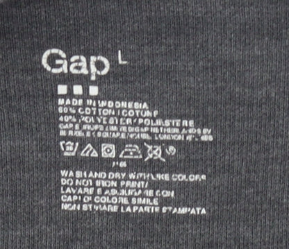 Mens UK Size L Gap Grey Henley Sweatshirt