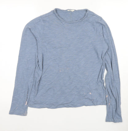 hush Women's Blue XS Long Sleeve Crew Neck Top
