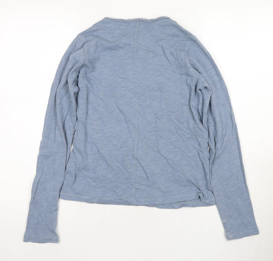 hush Women's Blue XS Long Sleeve Crew Neck Top