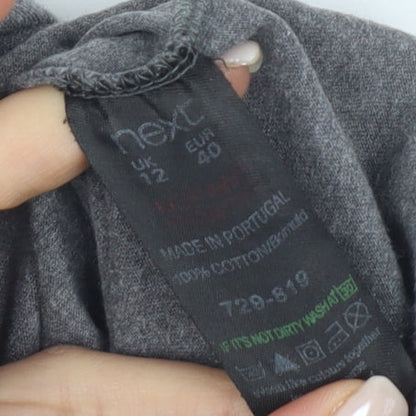 Womens UK Size 12 NEXT Grey Basic T-Shirt