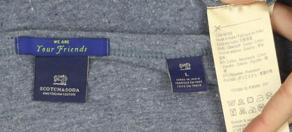 Scotch & Soda Men's Blue L T-Shirt, Short Sleeve, Graphic