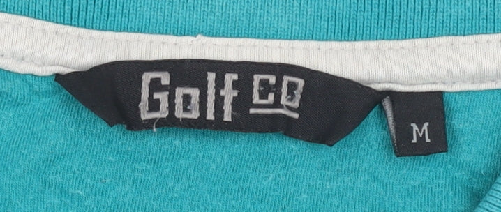 Golf Co Men's Blue Striped Polo M