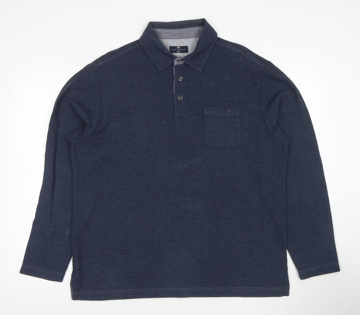 Marks and Spencer Men's Blue Polo Large