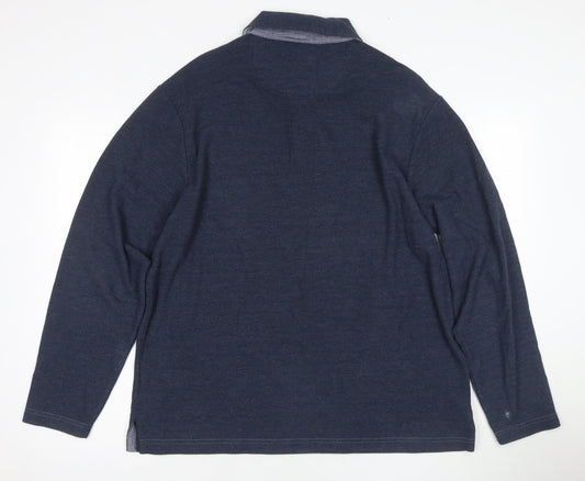Marks and Spencer Men's Blue Polo Large