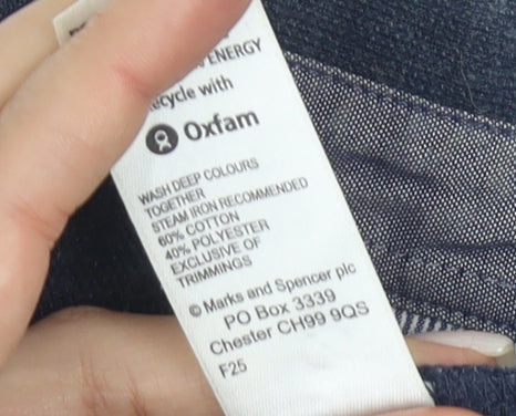 Marks and Spencer Men's Blue Polo Large