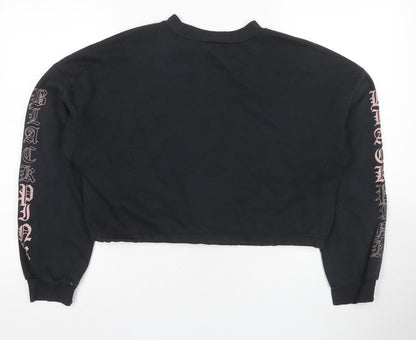Womens UK Size S H&M Divided Black Pullover Hoodie