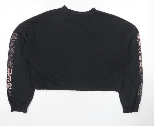 Womens UK Size S H&M Divided Black Pullover Hoodie