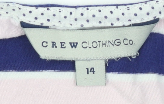 Womens UK Size 14 Crew Clothing Co. Multicoloured Basic T-Shirt