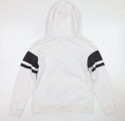 H&M Boys White Pullover Hoodie, Size 18 Plus, Casual Style