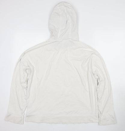Mens UK Size L Burton White Pullover Hoodie