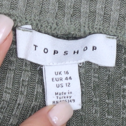Womens UK Size UK 16 Topshop   Green Trousers