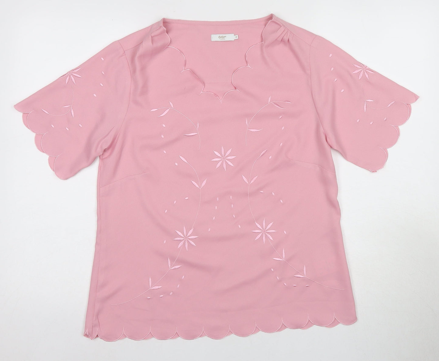 Womens UK Size 10 Cotton Traders Pink  Blouse