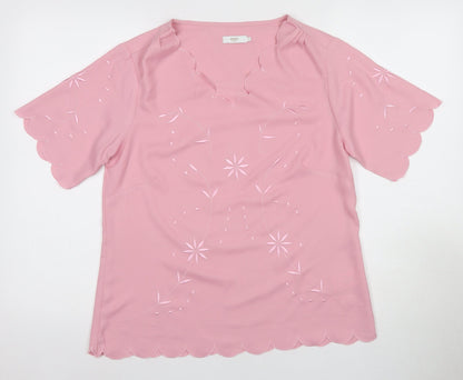 Womens UK Size 10 Cotton Traders Pink  Blouse