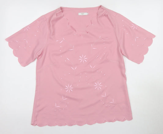 Womens UK Size 10 Cotton Traders Pink  Blouse