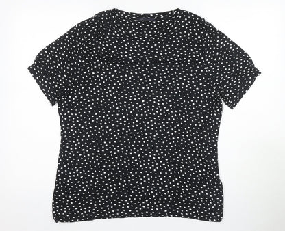 Womens UK Size 18 Marks and Spencer Black Basic T-Shirt