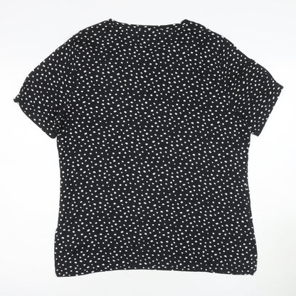 Womens UK Size 18 Marks and Spencer Black Basic T-Shirt