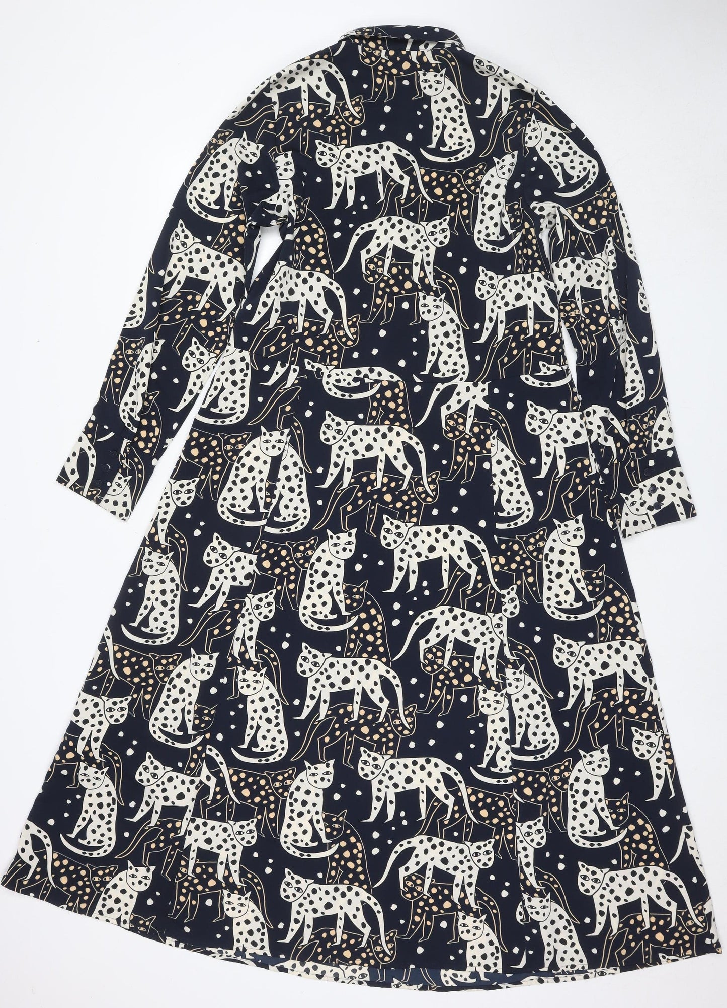 Monki Women's XS Animal Print Midi A-Line Dress