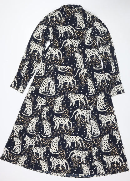 Monki Women's XS Animal Print Midi A-Line Dress