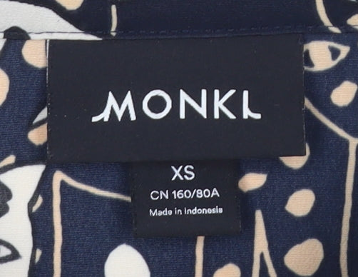 Monki Women's XS Animal Print Midi A-Line Dress