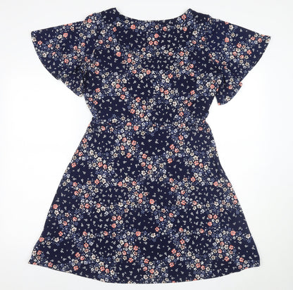 Oasis Women's Multicoloured Floral A-Line Dress M