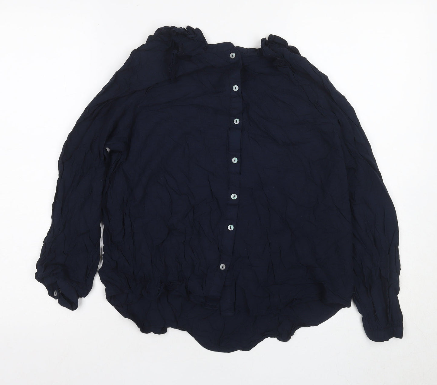 Womens UK Size 12 NEXT Blue Basic Button-Up