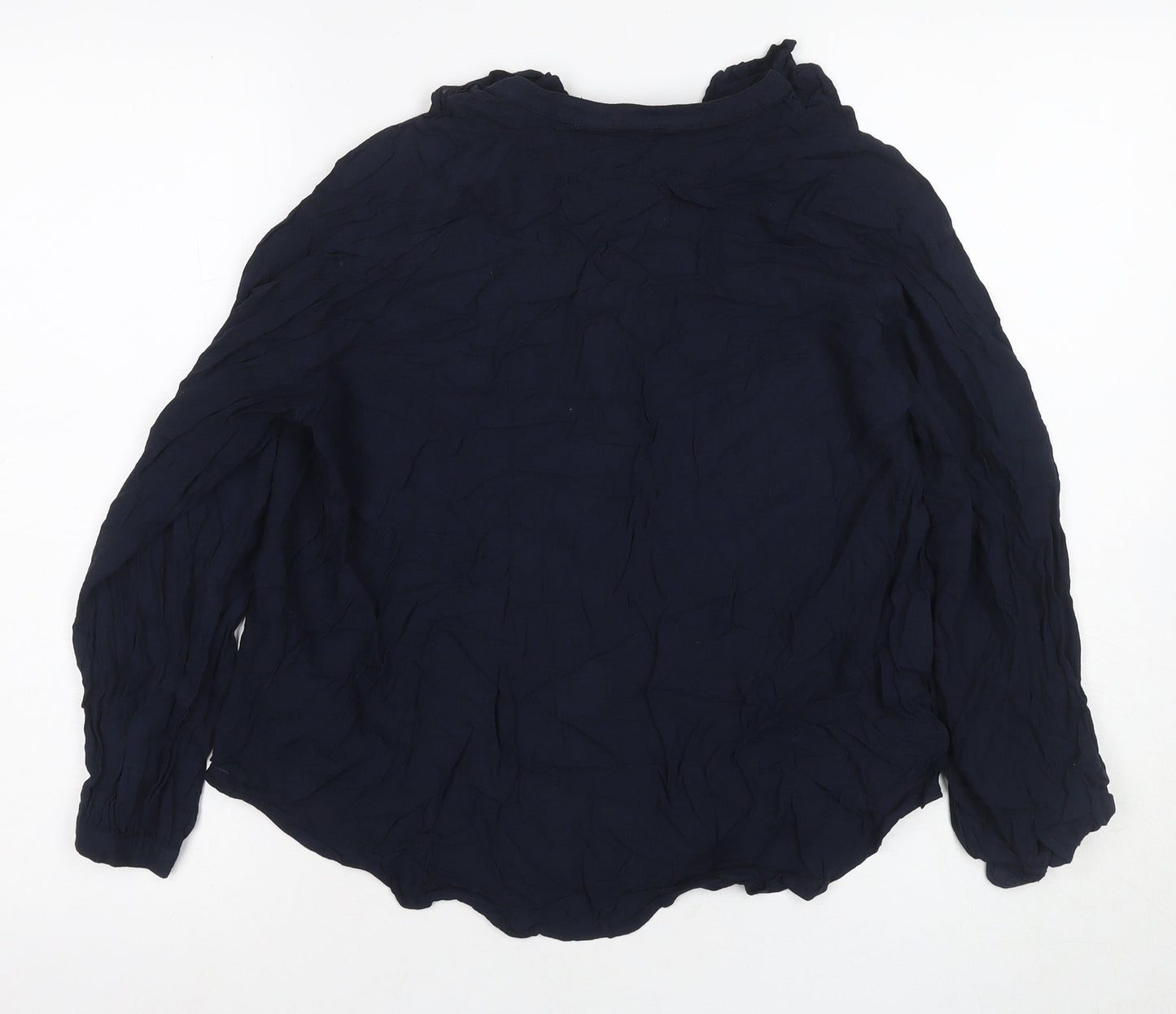 Womens UK Size 12 NEXT Blue Basic Button-Up