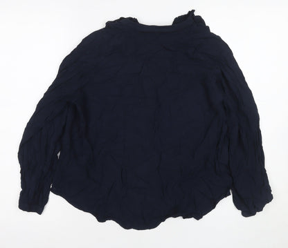 Womens UK Size 12 NEXT Blue Basic Button-Up