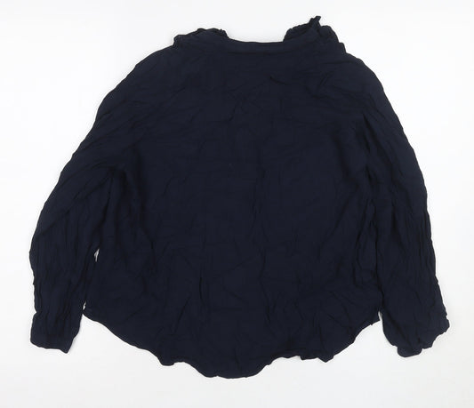 Womens UK Size 12 NEXT Blue Basic Button-Up