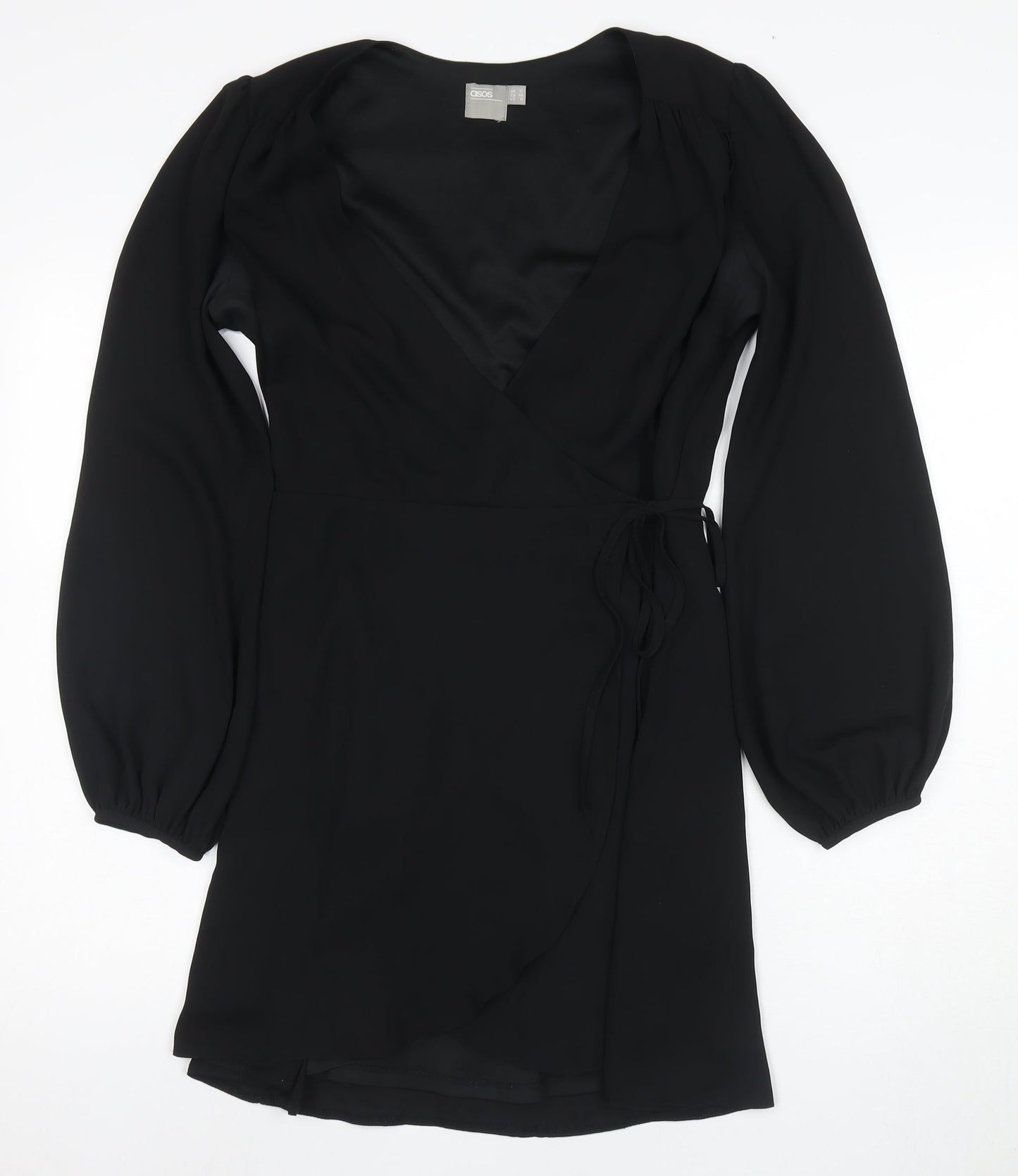 ASOS Black Wrap Dress - Size 12 - Women's Party Wear