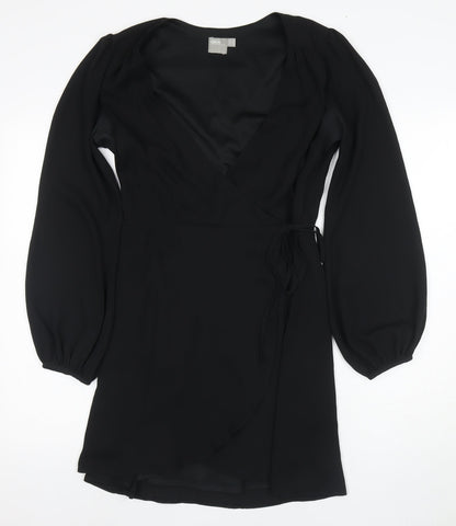 ASOS Black Wrap Dress - Size 12 - Women's Party Wear