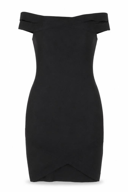 Front view of Missguided Women's Black Bodycon Dress, size 6