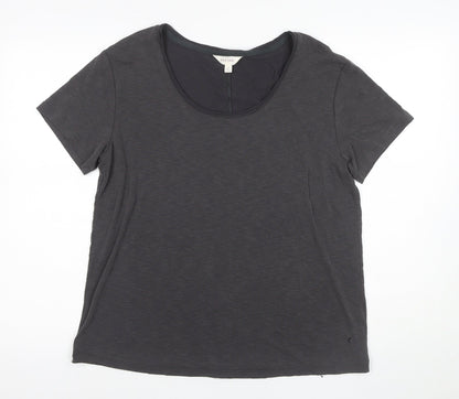 Per Una Women's Black T-Shirt Size 14 Casual Basic